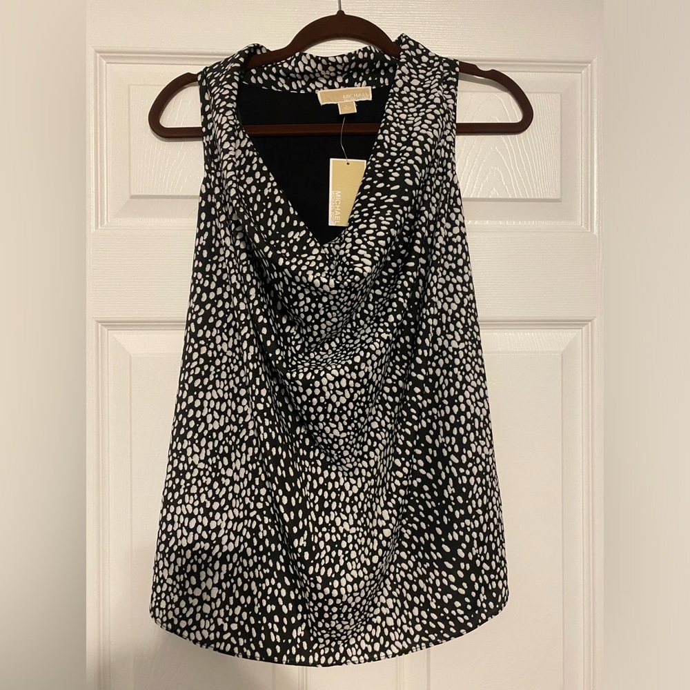 MICHAEL KORS Haltered Cowl Neck Blouse